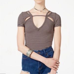 Free People Frenchie Cut out t shirt